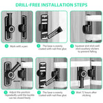 HASTHIP Door Lock for Barn and Sliding Doors with 90° 180° Latch | Zinc Alloy 2PCS Black