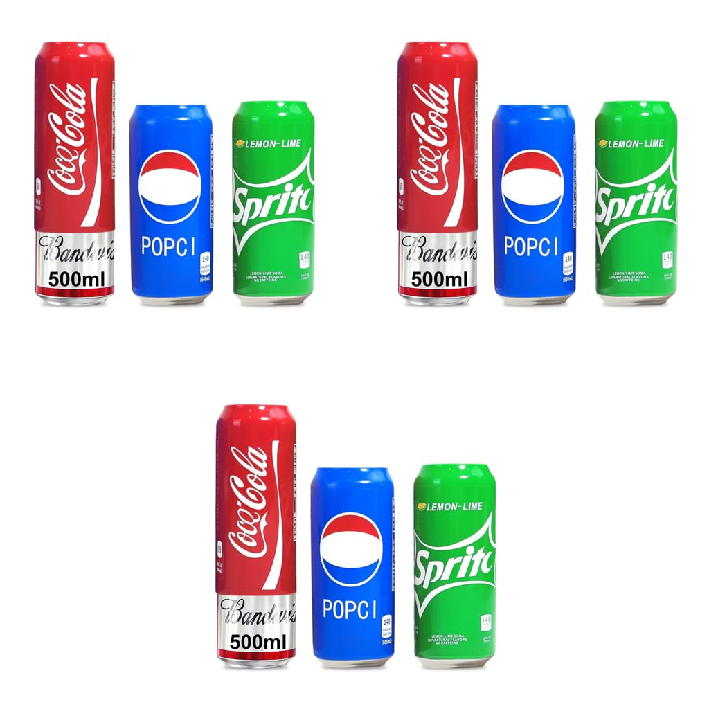 HASTHIP Beverage Can Sleeves 9PCS for 500ml Drinks with Zip Top Elastic Silicone Grip | Reusable