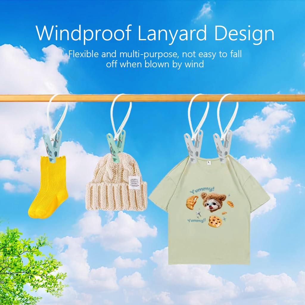 HASTHIP Hanger Clamps for Drying Rod with 7 Holes Featuring Windproof Design | 4Pcs Set