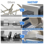 HASTHIP Adjustable Over Sink Dish Rack for 53–68 cm Sinks featuring Double Layer Stainless Steel Organizer
