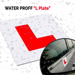 HASTHIP® 2PCS Imanes Magnéticos Reflectantes para Coche 7'' Placa de Aprendizaje L Reutilizable,Señal de Conductor Novel Seguridad Vehicular,Fácil Quitar Alta Visibilidad Día y Noche