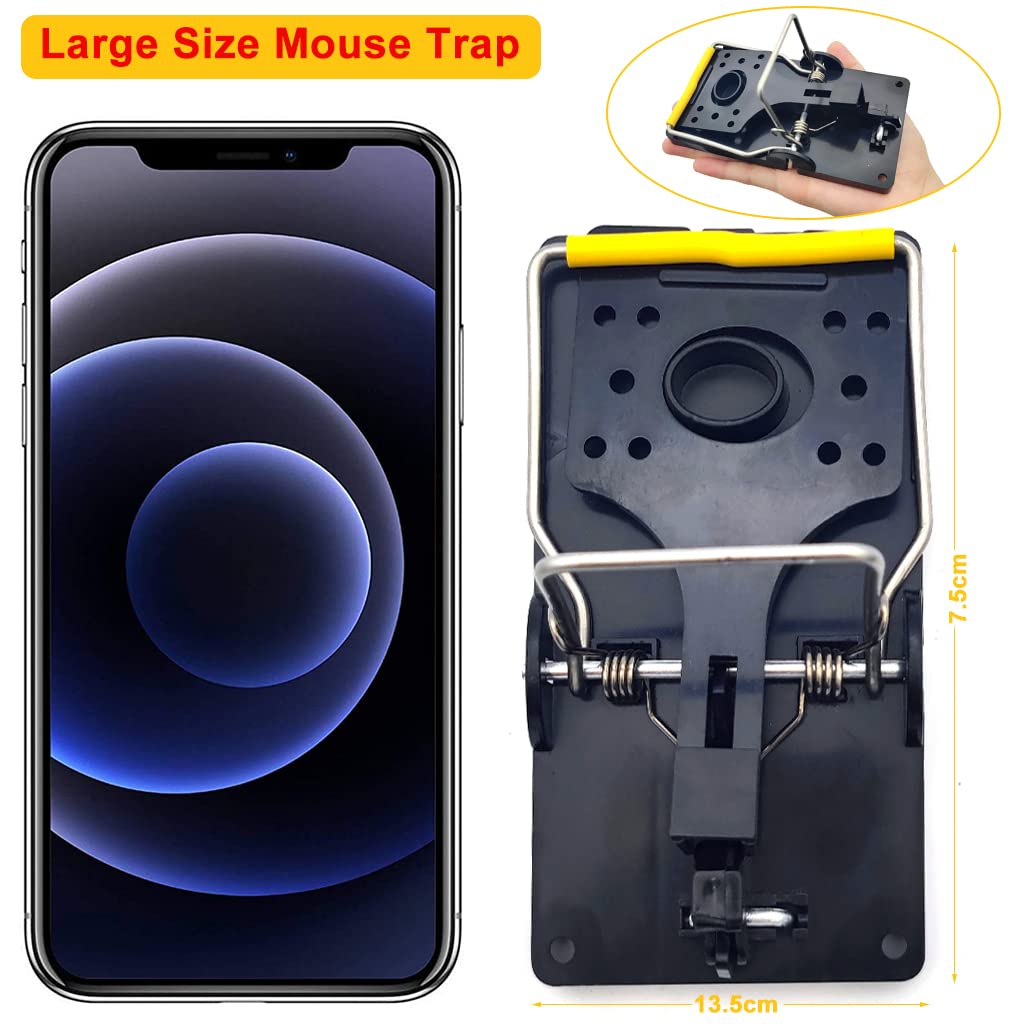 4Pcs Rat Traps House Garden Patio, Reusable Mouse Traps for Mice, Rats, Chipmunks, Squirrels, Hamsters and Other Rodents, Quickly Slam Rat Killer for Indoor and Outdoor (Large)