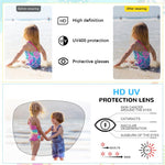 HASTHIP Kids Sunglasses for Outdoor Play with Polarized UV400 Lens and Silicone Frame | Yellow and Blue Glasses for Boys and Girls Aged 6–12