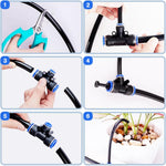 HASTHIP Automatic Garden Watering System for Outdoor Plants with 15m Pipe and Tee Connector | PE Slow Drip Irrigation Kit