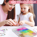 HASTHIP® Dowsabel Clay Beads Bracelet Making Kit for Beginner, Preppy Polymer Clay Beads with Charms Kit