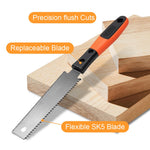 HASTHIP Hand Saw for Woodworking with 30cm Double Edge Blade and Ergonomic Handle | DIY Cutting