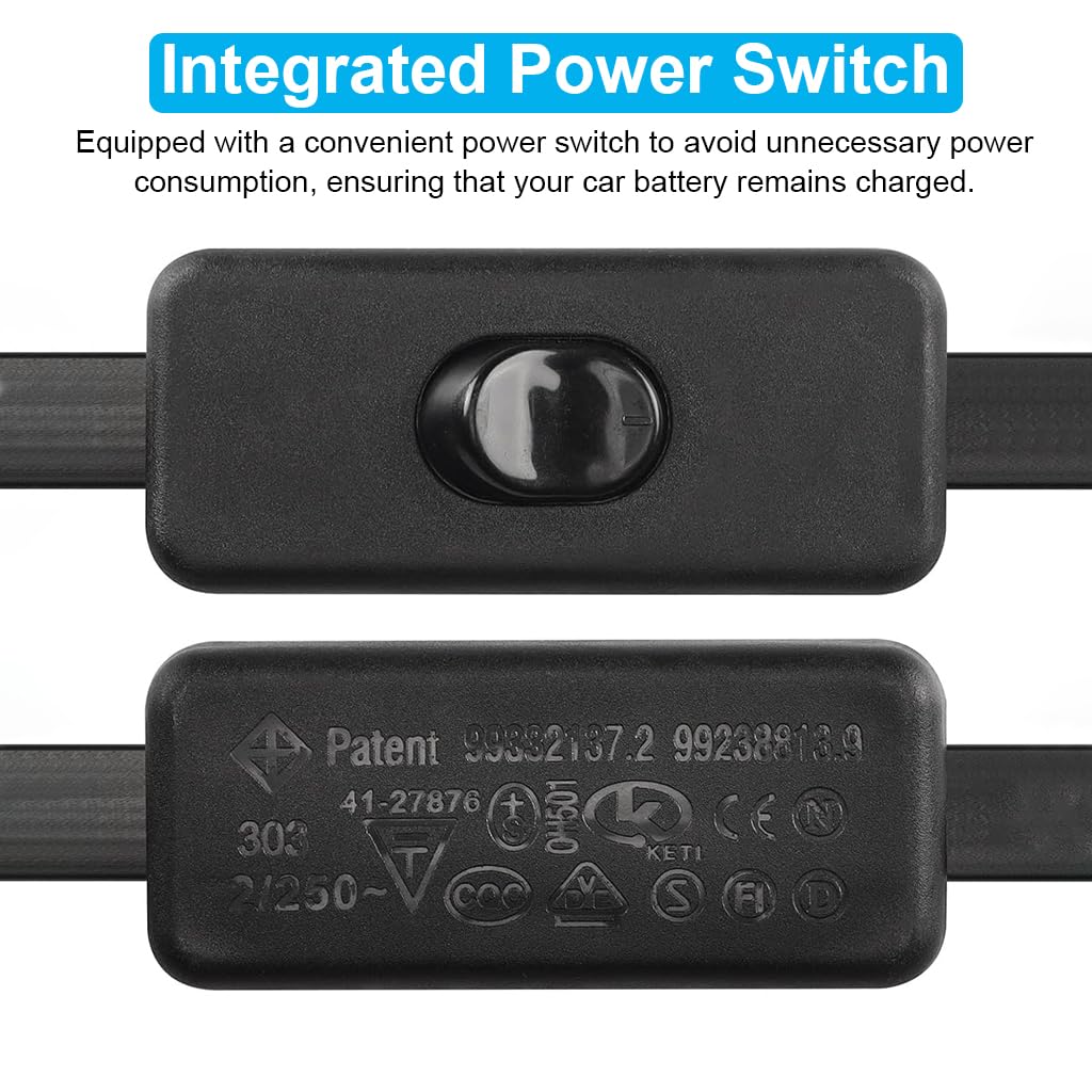 HASTHIP® OBD2 Extension Cable,Ultra-Thin OBDII Male to Female Connection Cord Extension Cable, 16 Pin OBD 2 Flat Wire Car Diagnostic