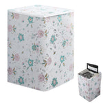 HASTHIP Washing Machine Cover for 6–7 kg Top Load Models with Roll‑Up Front | PEVA Floral Dustproof Design
