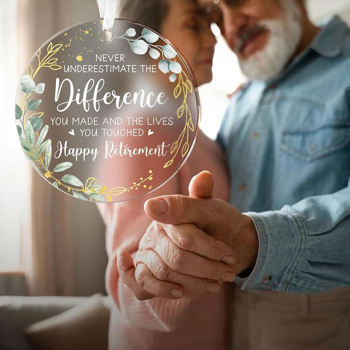 HASTHIP Retirement Gifts for Men and Women featuring 3.54 in Acrylic Ornament with Gift Box | Wall Hanging Keepsake for Coworker or Teacher