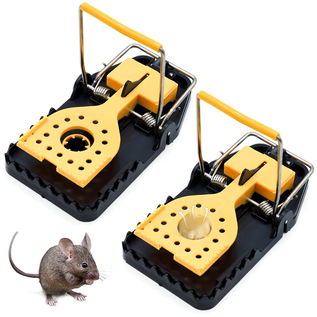 2Pcs Rat Traps for House Garden Patio, Reusable Mouse Traps for Mice, Rats, Chipmunks, Squirrels, Hamsters and Other Rodents, Quickly Slam Rat Killer for Indoor and Outdoor