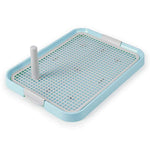 HASTHIP® Bandeja Sanitaria para Perros, Inodoro Interior para Cachorros con Rejilla Antiderrame, Caja de Entrenamiento Portátil, Plástico Resistente, Mantiene Patas Secas y Piso Limpio (19x1