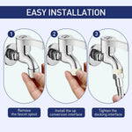 HASTHIP Faucet Filter Shower Head for Kitchen Sink with 360° Rotatable Extender | 30 cm Stainless Steel Adapter