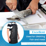 HASTHIP Apron for Dishwashing and Workshop with 43 in Length Featuring Cross Back Straps and PVC Vinyl Black