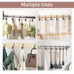 HASTHIP Shower Curtain Hooks 12pcs for Bathroom with Rust Resistant Metal | Vintage Brown Zinc Alloy Design