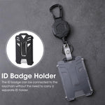 HASTHIP Retractable Keychain with 31.5 inch Metal Reel and Quick Release Carabiner | ID Badge Holder