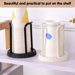 HASTHIP Paper Cup Dispenser for Home and Office with Dual Organizer Rack | Black and White Set of 2