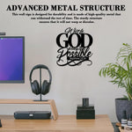 HASTHIP Metal Cutout Wall Ornament for Home Decor with Art Font Design 11.18x11.8 in | Inspirational Hanging Sign