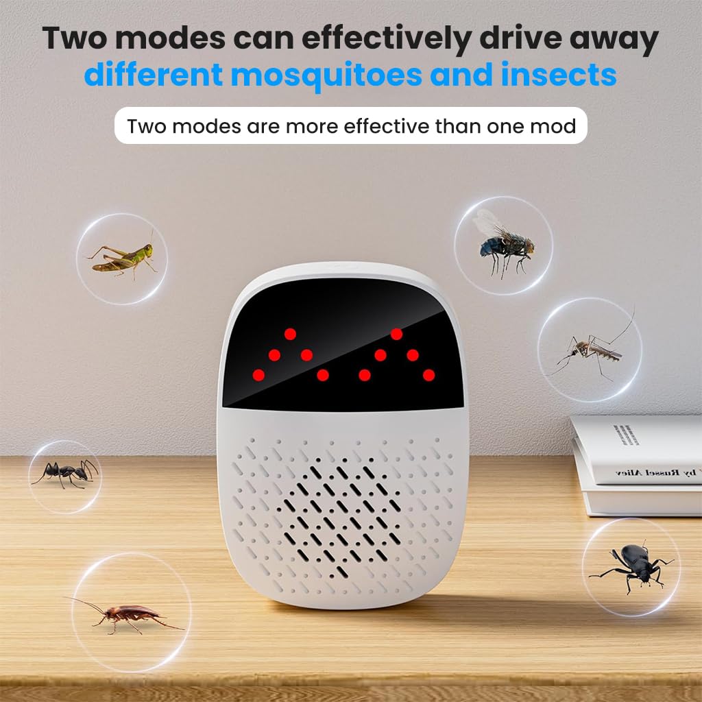 HASTHIP Ultrasonic Pest Repeller for Indoor Use with Dual Mode and 800–1200 sq Coverage | Smart Ai Silent Operation
