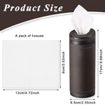 HASTHIP Car Tissue Paper Holder for Cup Holder with Hidden Glass Breaker 2.6×6.8 in PU Leather | Ideal for Car Van Office Use