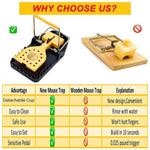 2Pcs Rat Traps for House Garden Patio, Reusable Mouse Traps for Mice, Rats, Chipmunks, Squirrels, Hamsters and Other Rodents, Quickly Slam Rat Killer for Indoor and Outdoor