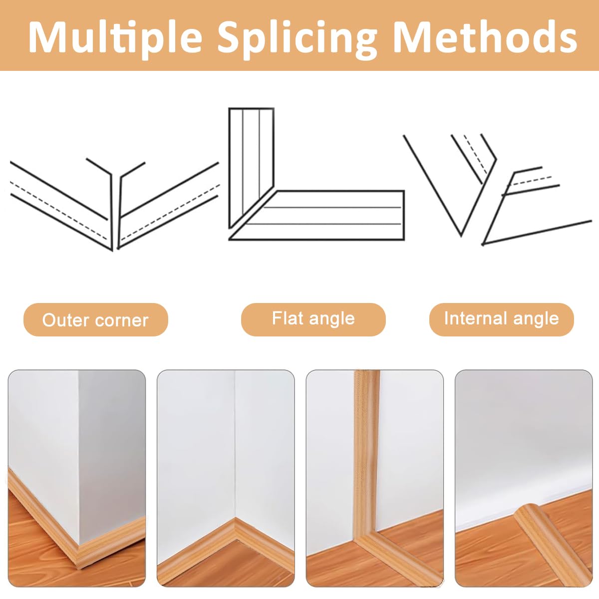 HASTHIP Floor Cord Cover for Home and Office with Self Adhesive Backing 6.6ft PVC Sleeve