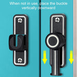 HASTHIP Door Lock for Barn and Sliding Doors with 90° 180° Latch | Zinc Alloy 2PCS Black