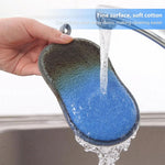 HASTHIP Kitchen Dish Sponge Scrubber 6 Pack for Sink and Pans with Dual-Sided Design | Non-Scratch Microfiber Cleaning
