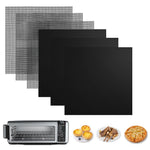 HASTHIP Oven Liners for Bottom of Oven with 12x12 inch Pre Cut Square Sheets | Includes 3 Air Fryer Liners and 3 Mesh Sheets