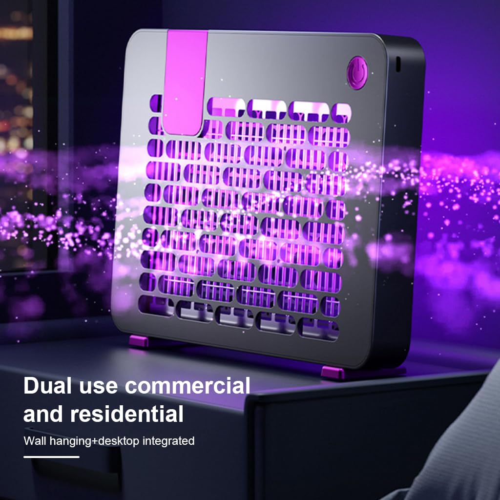 HASTHIP UV Mosquito Trap Lamp with 390nm Purple Light and 3000V Grid for Indoor Outdoor Use