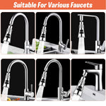 HASTHIP Kitchen Faucet Extender for Sink with 360° Rotation and 3-Mode Spray Head | Stainless Steel