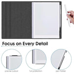 HASTHIP® Adjustable Viewing Angles & Pen Holder Design for ReMarkable 2 – Premium 10.3" Tablet Protective Case, Tailored Fit, Easy Charging, Anti-Scratch, Water-Resistant, Slim & Lightweight, Black