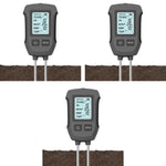 HASTHIP Soil Meter for Fertility Moisture pH Temp and Sunlight with Dual Probes | LCD Display