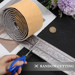 HASTHIP Peel Stick 3D Wall Edging for Living Rooms featuring 2.3 m x 7.8 cm XPE Foam | Silver Gray Trim