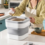 HASTHIP Collapsible Food Container for Dry and Pet Food with 11–27lbs Capacity | Transparent Lid and Airtight PP TPE Design