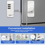 Door Lock for Kids' Safety, Fridge Lock with Password, Nail-Free Password Chain Lock, Multifunctional Cabinet Locks for Refrigerator, Cabinets and Drawers, Closets, Windows, Doors (White)