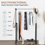 HASTHIP Rotatable Tie Organizer for Closet Storage with 8 Hooks | Space Saving 3PCS Set