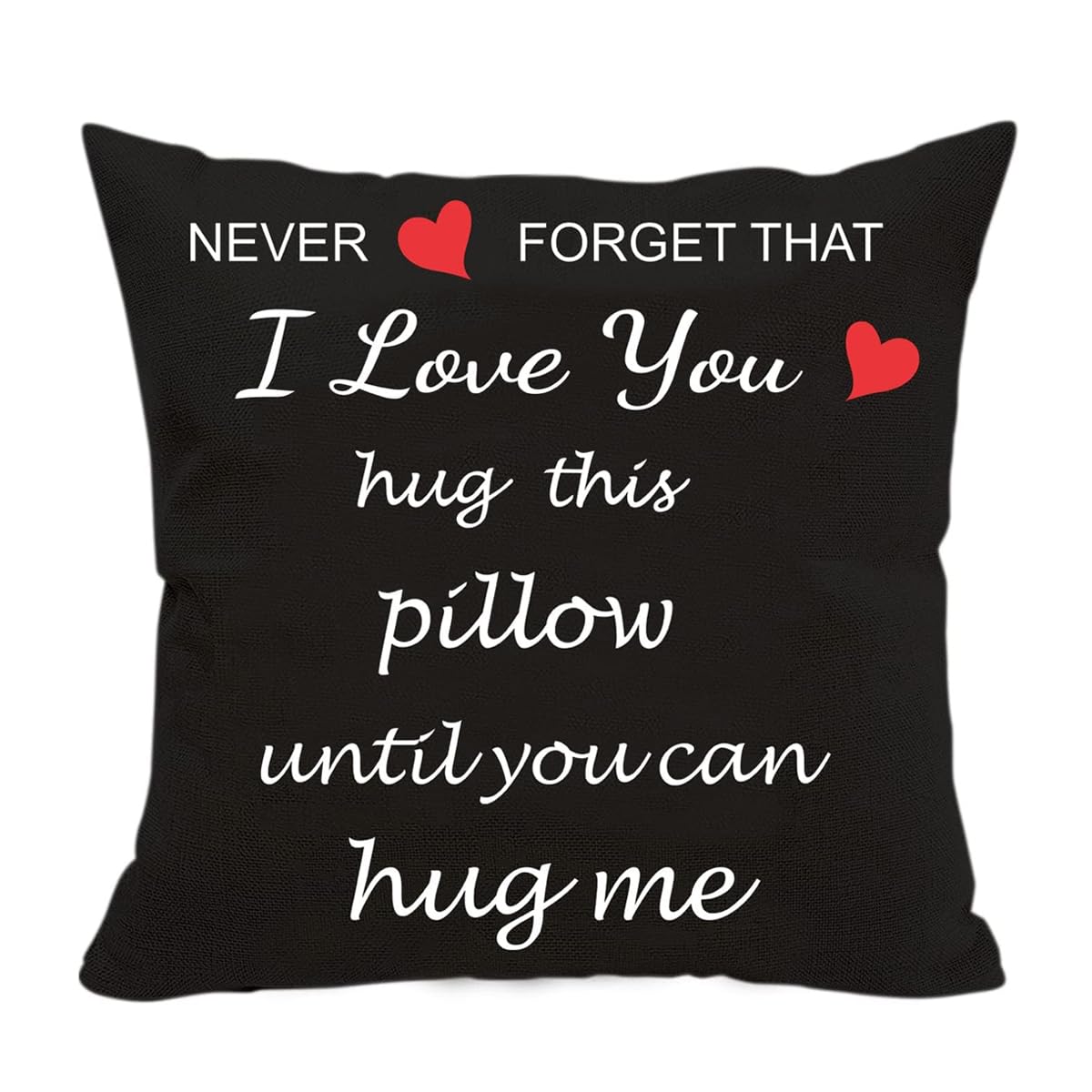 HASTHIP Valentine Pillow Cover for Girlfriend featuring 15.7x15.7 in Flax Fabric | Romantic Home Gift