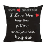 HASTHIP Valentine Pillow Cover for Girlfriend featuring 15.7x15.7 in Flax Fabric | Romantic Home Gift
