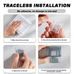 HASTHIP Razor Holders for Bathroom with Dustproof Flip Cover and Self Adhesive | 2 Pcs Grey