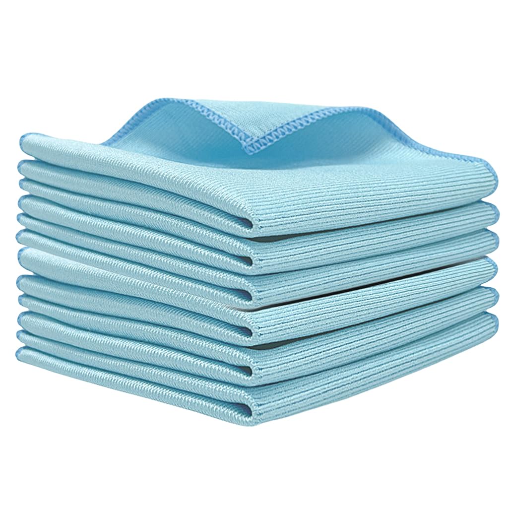 HASTHIP Microfiber Cleaning Cloths for Kitchen and Bathroom with Ultra Fine Fibers 6 Pcs 40x40cm Blue