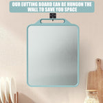 HASTHIP® Double-Sided Cutting Board - Stainless Steel Cutting Board & Wheat Straw Chopping Board for Meat Fruit Veggies,