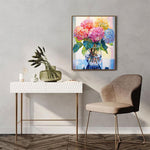 HASTHIP Diamond Painting Art Kit for Relaxing DIY Craft | 12x16 inch Hydrangea Wall Decor