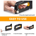 Heavy Duty Staple Gun, 3 in 1 Heavy Duty Stapler Staple Gun with Stapler Remover and 2100Pcs Staples, Tracker Machine with Pins Staple and Nail Gun for Wood Furniture Woodworking SofaSeat Cover Repair