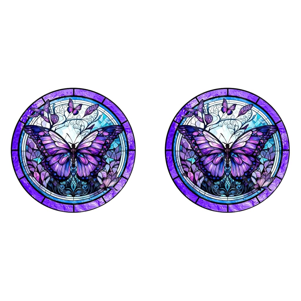 HASTHIP Butterfly 5D Diamond Painting Kit for DIY Wall Art with Tools Blue Purple 14x14 in 2 pcs