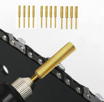 Serplex® 12Pcs Chainsaw Sharpener Bits Titanium Plated High Hardness Sharpening Attachments for Chainsaw Chain 4/4.8/5.5mm Dia Coarse Emery Sharpening Bits for Electric Power Tools Rotary Tools