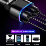 HASTHIP® Car Charger, 120W Car Cigarette Lighter Splitter with QC3.0 & 3.1A USB Ports 12V/24V Car Charger Car Lighter Adapter with LED Voltage Display Car Charger Fast Charging for GPS Dash Cam Phone