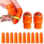 HASTHIP Thumb Cutter for Gardening with 2pcs Stainless Steel Blades and 10pcs Finger Protectors | Efficient Harvesting and Trimming Tool