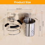 HASTHIP Hair Dryer Holder for Bathroom with Spiral Wire Mount and Self Adhesive Stainless Steel Design