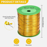 HASTHIP Metallic Twist Tie for Food Packaging and Crafts featuring 360m Roll | Golden Foil Wire