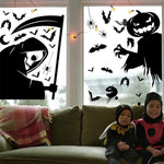 HASTHIP Halloween Window Stickers for Glass and Door Decor featuring 4 Sheets Vinyl Clings